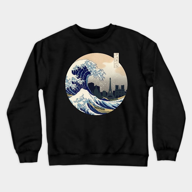 The Great Wave of Paris Crewneck Sweatshirt by candyliu